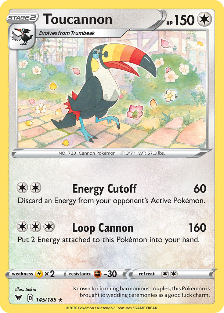 Toucannon (145/185) [Sword & Shield: Vivid Voltage] | Tables and Towers