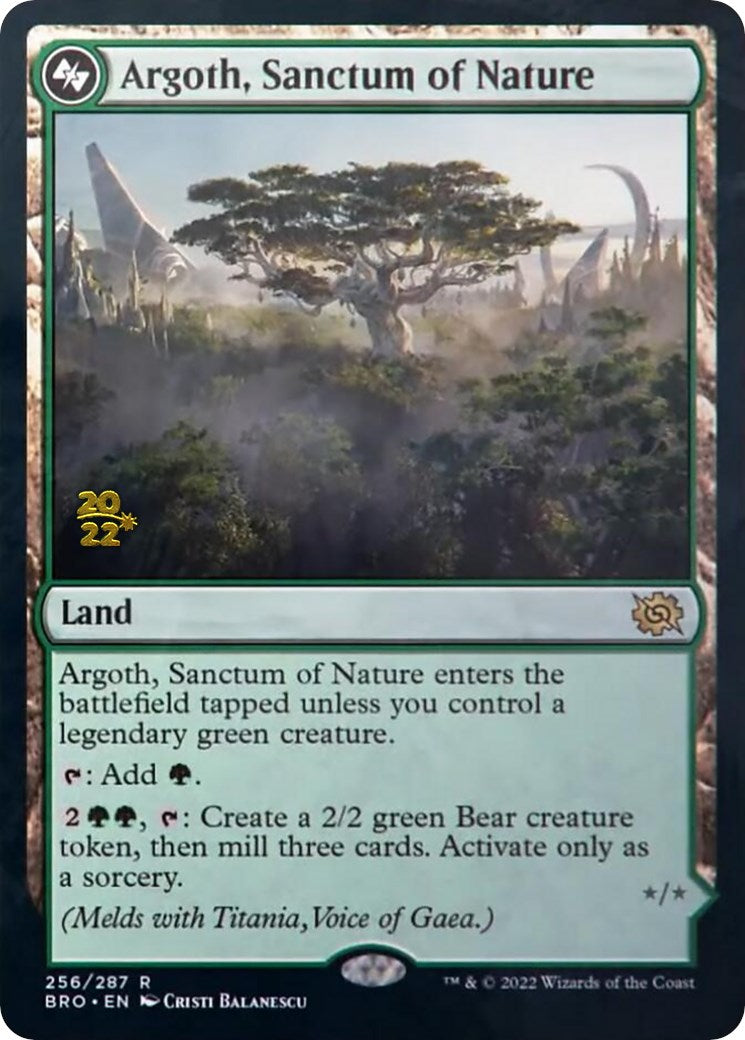 Argoth, Sanctum of Nature [The Brothers' War Prerelease Promos] | Tables and Towers