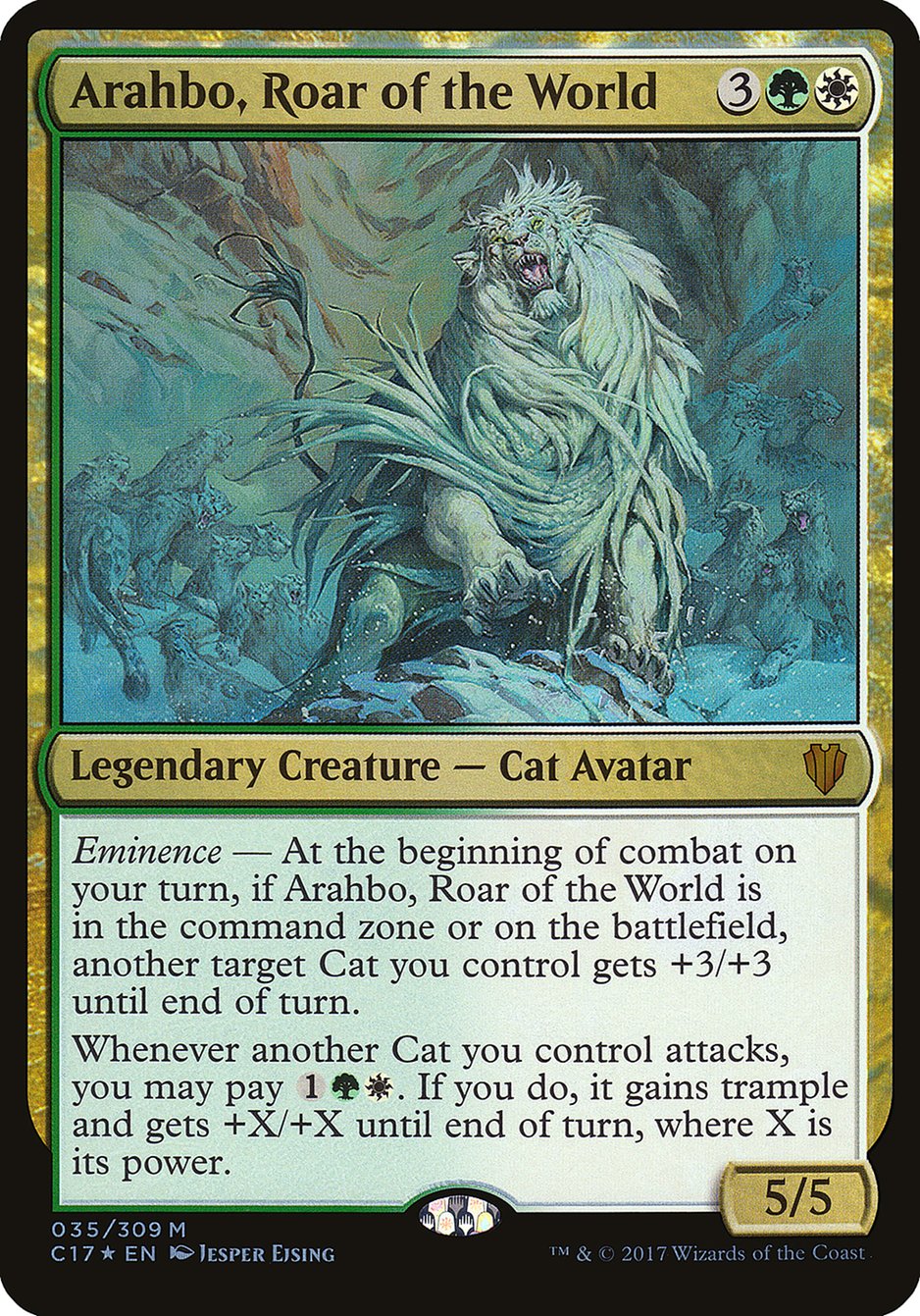 Arahbo, Roar of the World (Oversized) [Commander 2017 Oversized] | Tables and Towers