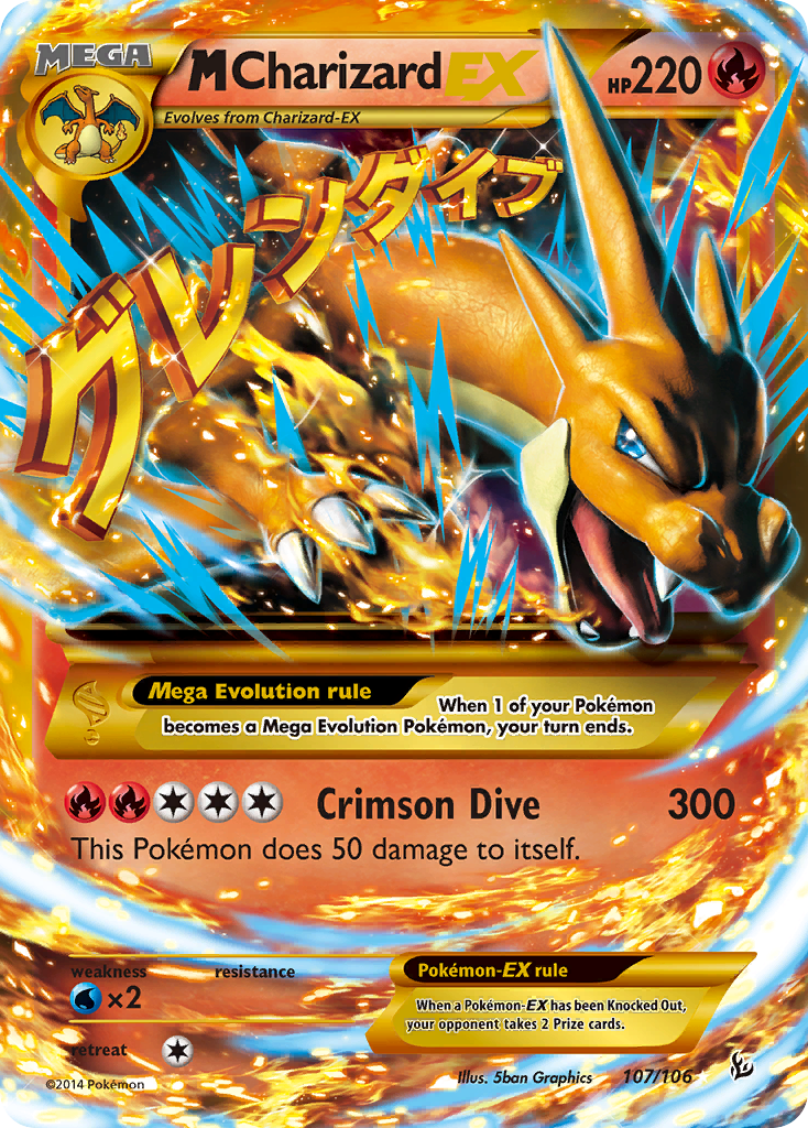 M Charizard EX (107/106) [XY: Flashfire] | Tables and Towers