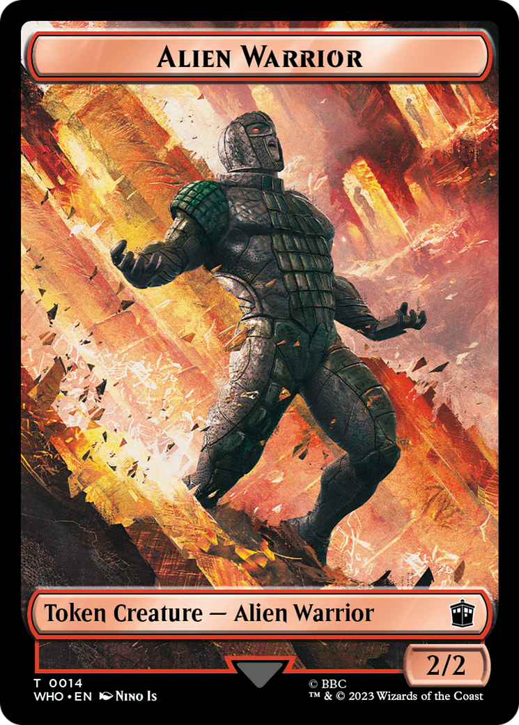 Alien Warrior // Treasure (0030) Double-Sided Token [Doctor Who Tokens] | Tables and Towers