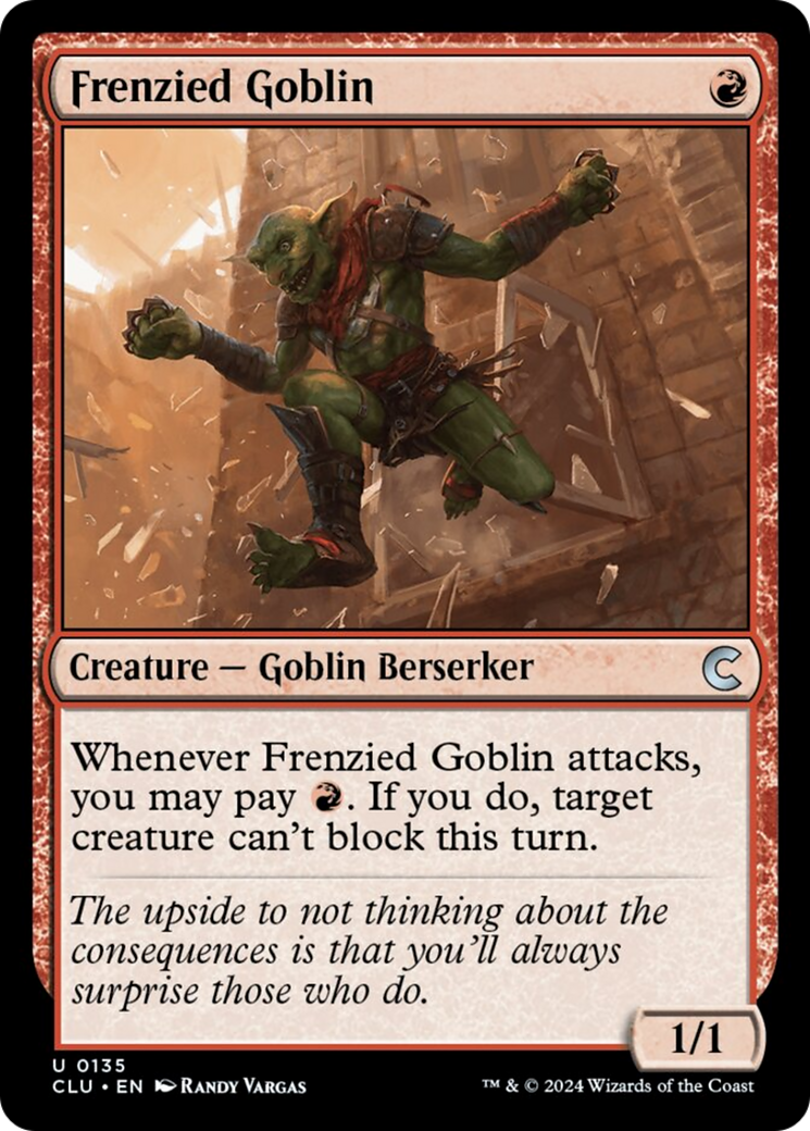 Frenzied Goblin [Ravnica: Clue Edition] | Tables and Towers