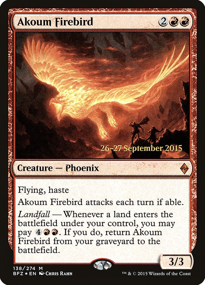 Akoum Firebird [Battle for Zendikar Prerelease Promos] | Tables and Towers