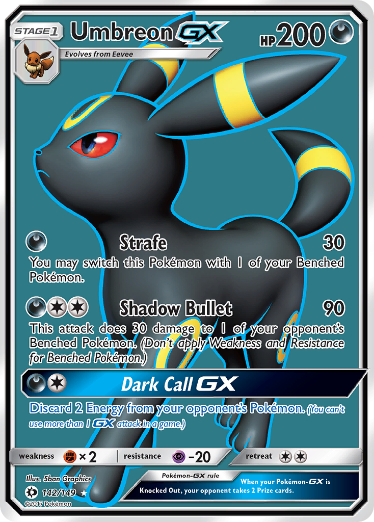 Umbreon GX (142/149) [Sun & Moon: Base Set] | Tables and Towers