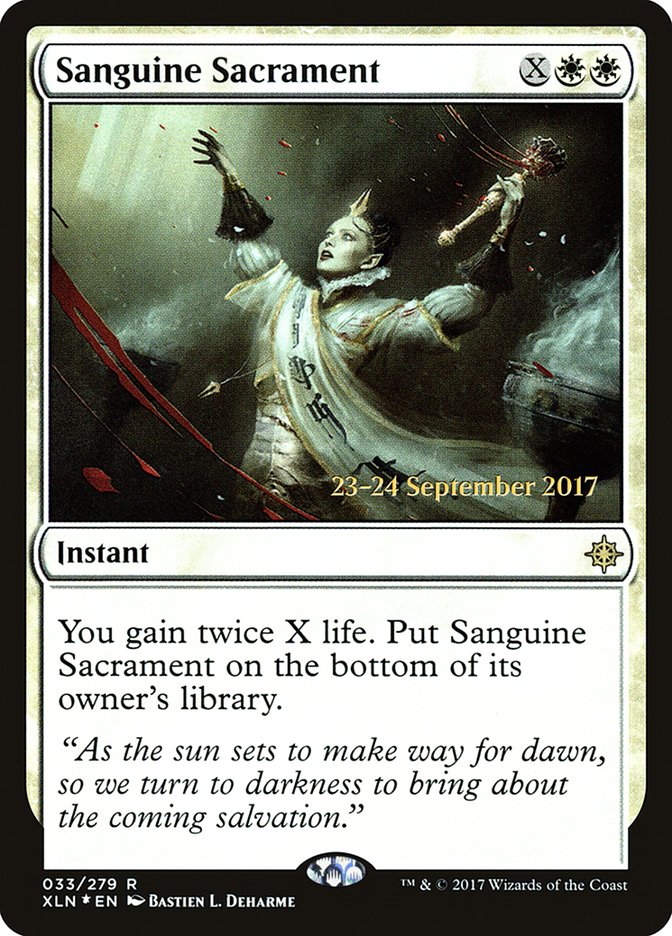 Sanguine Sacrament [Ixalan Prerelease Promos] | Tables and Towers