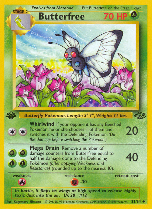 Butterfree (33/64) [Jungle 1st Edition] | Tables and Towers