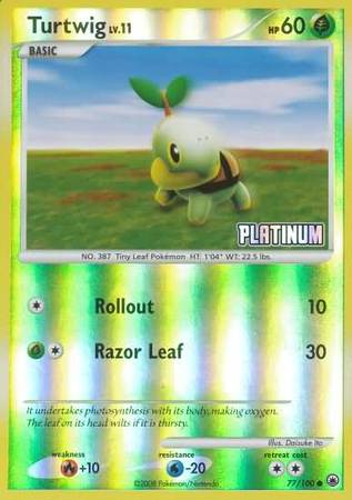 Turtwig (77/100) [Burger King Promos: 2009 Collection] | Tables and Towers