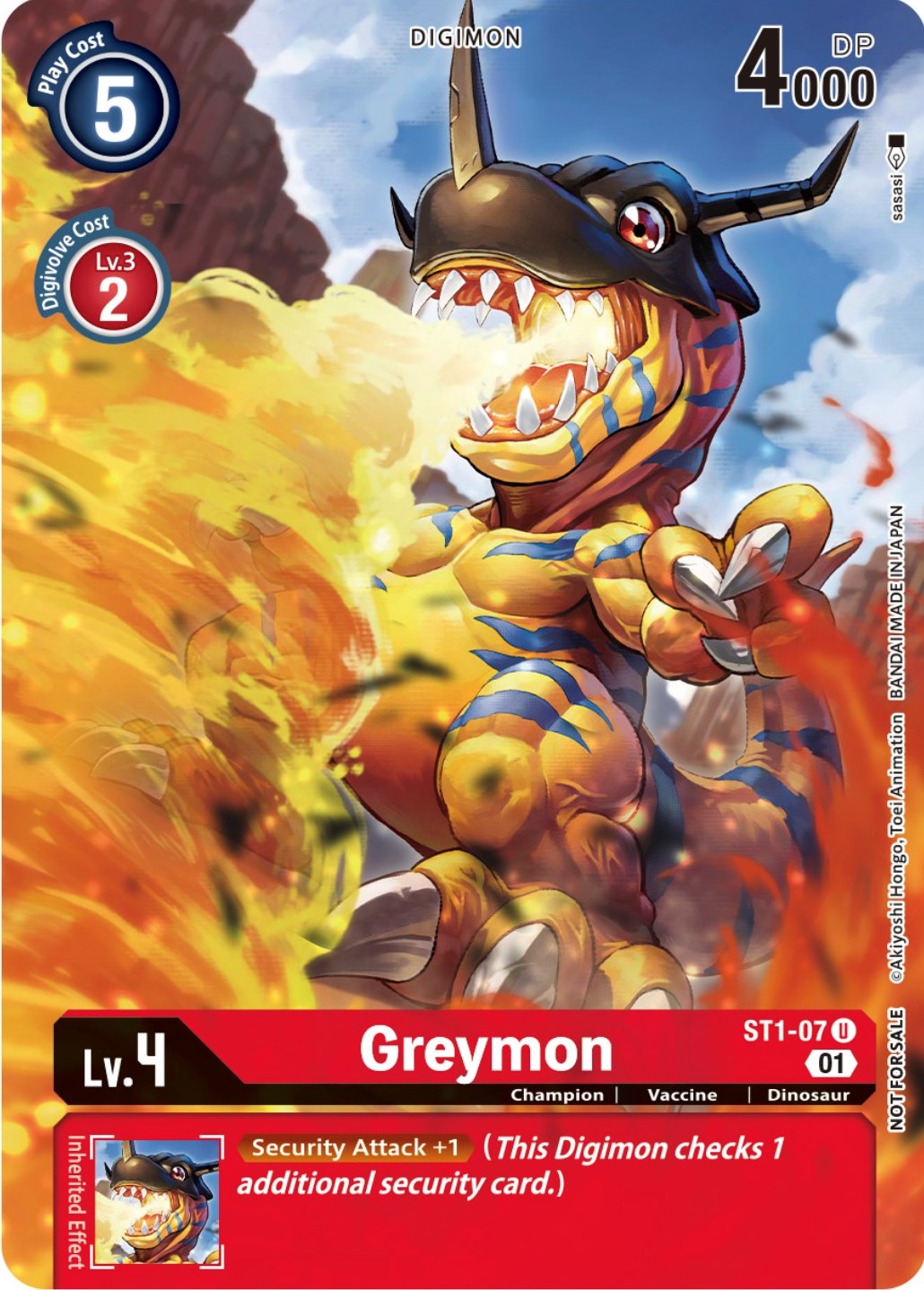 Greymon [ST1-07] (Dimensional Phase Pre-Release Pack) [Starter Deck: Gaia Red Promos] | Tables and Towers