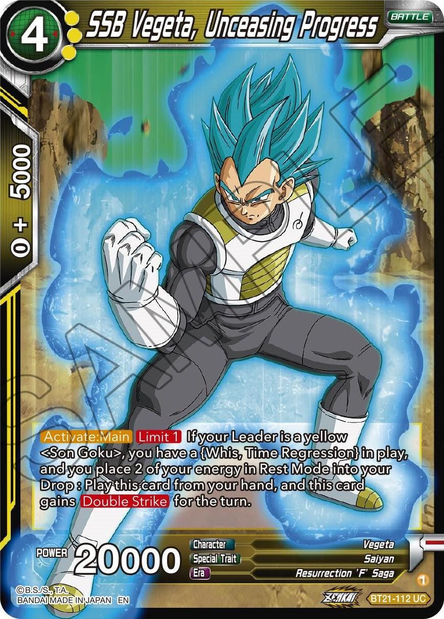 SSB Vegeta, Unceasing Progress (BT21-112) [Wild Resurgence] | Tables and Towers