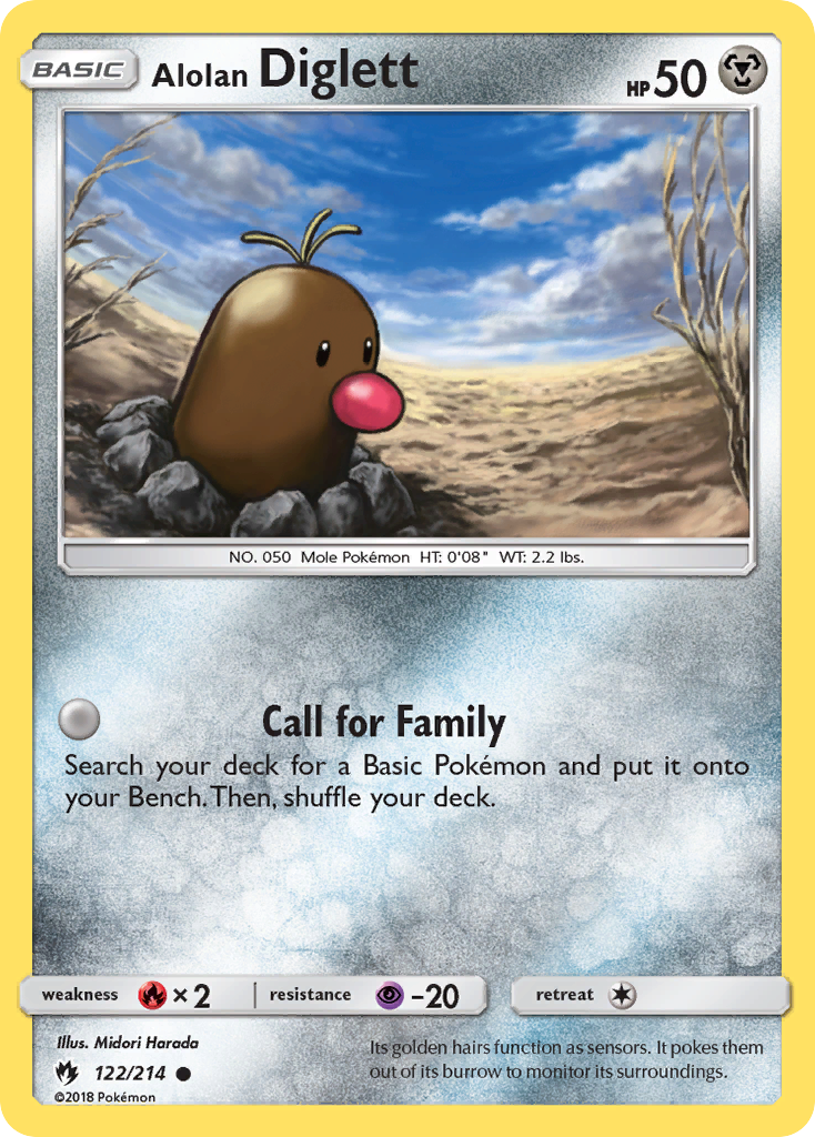 Alolan Diglett (122/214) [Sun & Moon: Lost Thunder] | Tables and Towers