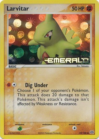 Larvitar (52/106) (Stamped) [EX: Emerald] | Tables and Towers