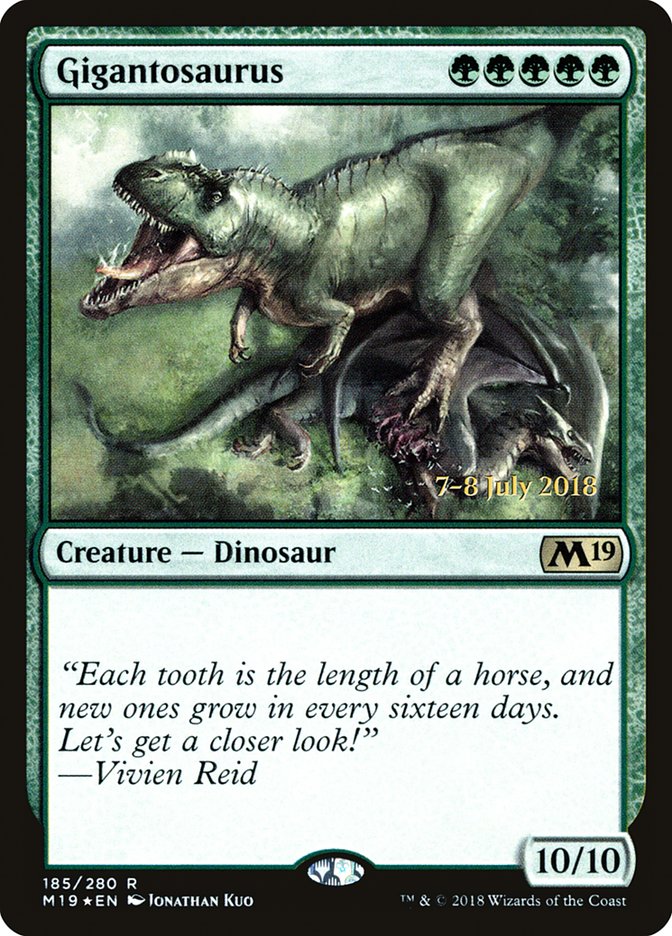 Gigantosaurus [Core Set 2019 Prerelease Promos] | Tables and Towers