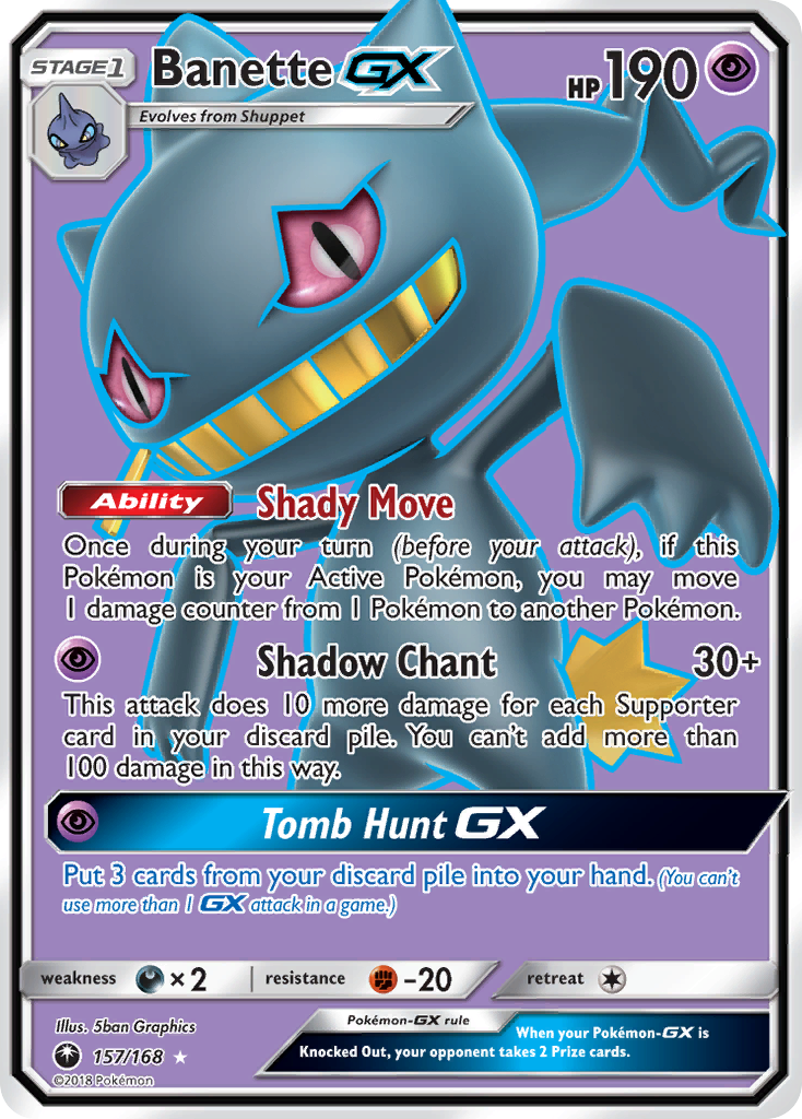 Banette GX (157/168) [Sun & Moon: Celestial Storm] | Tables and Towers