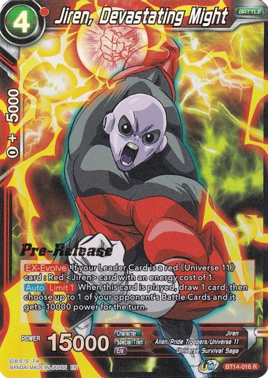 Jiren, Devastating Might (BT14-016) [Cross Spirits Prerelease Promos] | Tables and Towers