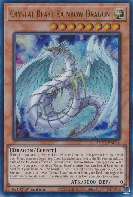 Crystal Beast Rainbow Dragon [SDCB-EN044] Ultra Rare | Tables and Towers