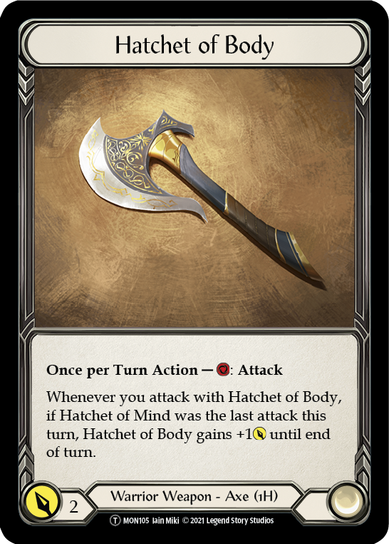 Hatchet of Body // Boltyn [U-MON105 // U-MON030] (Monarch Unlimited)  Unlimited Normal | Tables and Towers