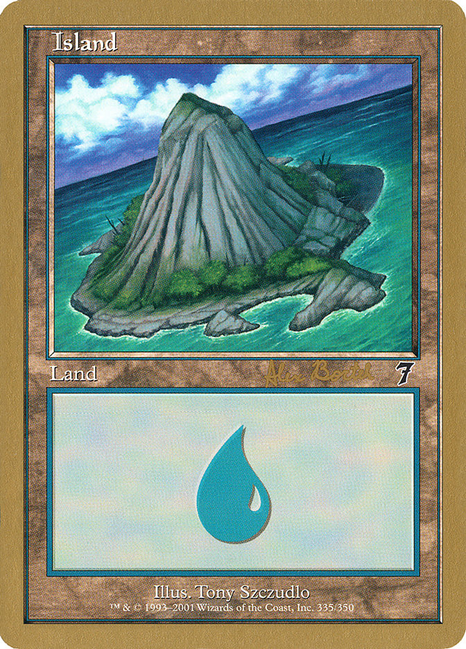 Island (ab335a) (Alex Borteh) [World Championship Decks 2001] | Tables and Towers