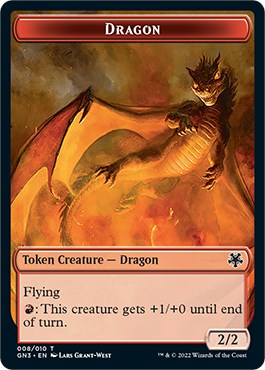 Dragon // Elf Warrior Double-Sided Token [Game Night: Free-for-All Tokens] | Tables and Towers