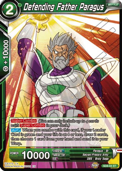 Defending Father Paragus (Reprint) (SD8-04) [Battle Evolution Booster] | Tables and Towers