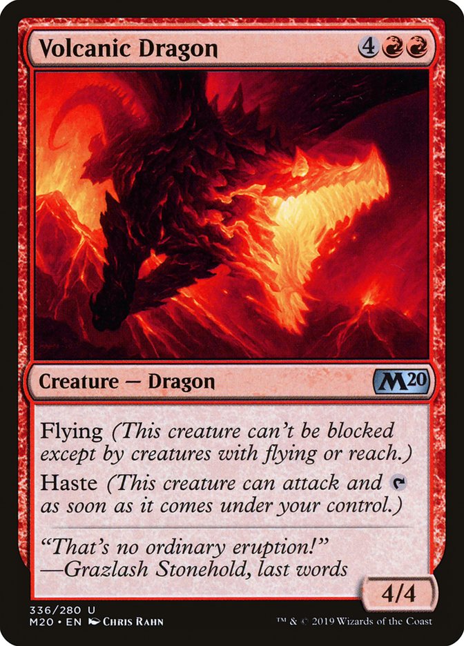 Volcanic Dragon [Core Set 2020] | Tables and Towers