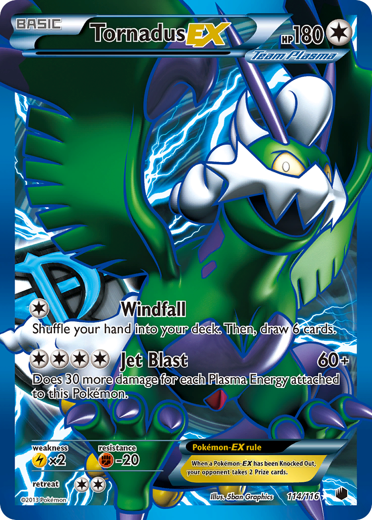 Tornadus EX (114/116) [Black & White: Plasma Freeze] | Tables and Towers