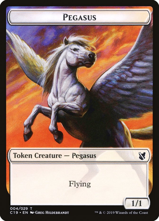 Pegasus Token [Commander 2019 Tokens] | Tables and Towers