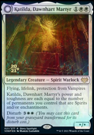 Katilda, Dawnhart Martyr // Katilda's Rising Dawn [Innistrad: Crimson Vow Prerelease Promos] | Tables and Towers