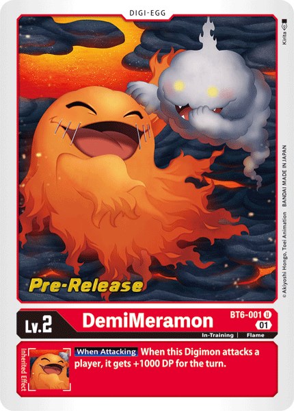 DemiMeramon [BT6-001] [Double Diamond Pre-Release Cards] | Tables and Towers