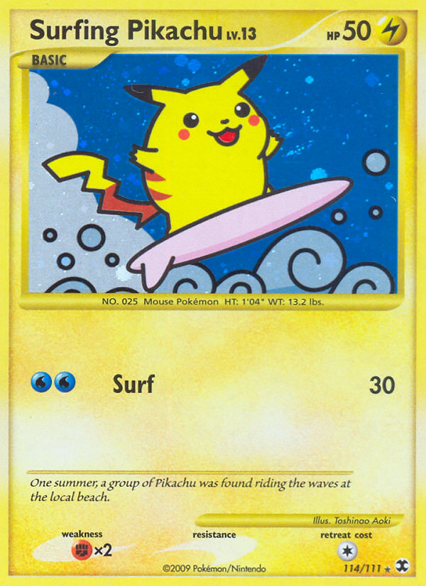 Surfing Pikachu (114/111) [Platinum: Rising Rivals] | Tables and Towers