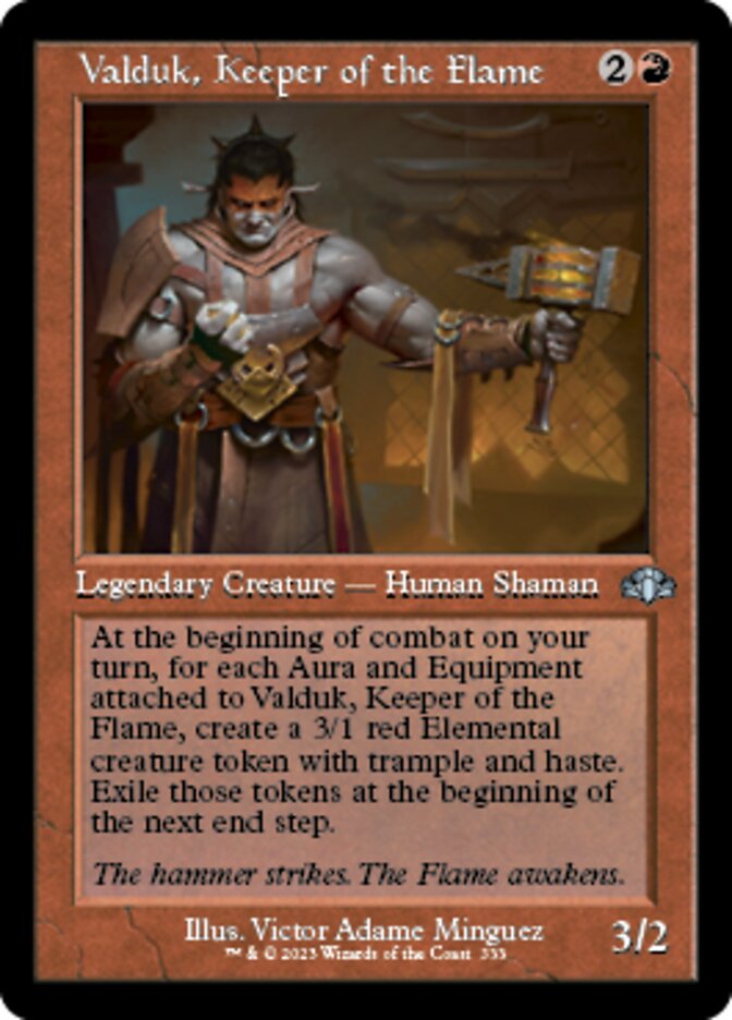 Valduk, Keeper of the Flame (Retro) [Dominaria Remastered] | Tables and Towers