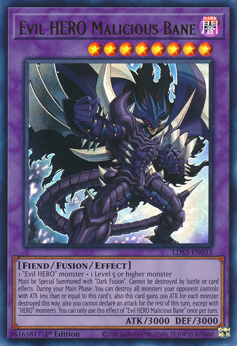 Evil HERO Malicious Bane [LDS3-EN033] Ultra Rare | Tables and Towers