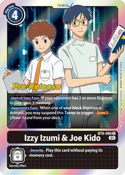 Izzy Izumi & Joe Kido [BT6-090] [Double Diamond Pre-Release Cards] | Tables and Towers