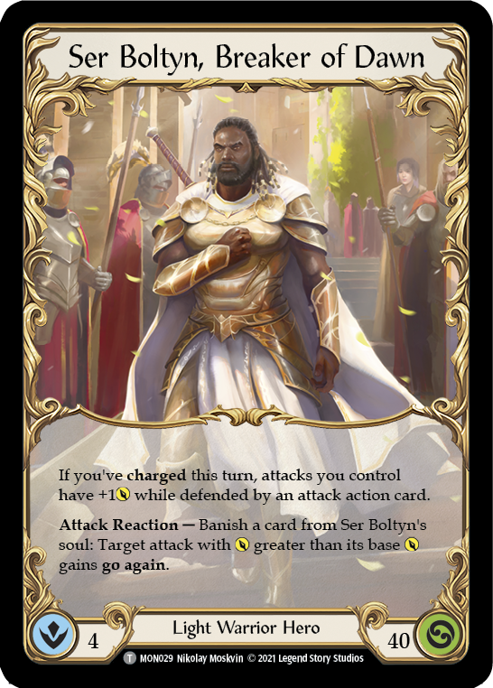 Ser Boltyn, Breaker of Dawn // Boltyn [MON029 // MON030] (Monarch)  1st Edition Normal | Tables and Towers