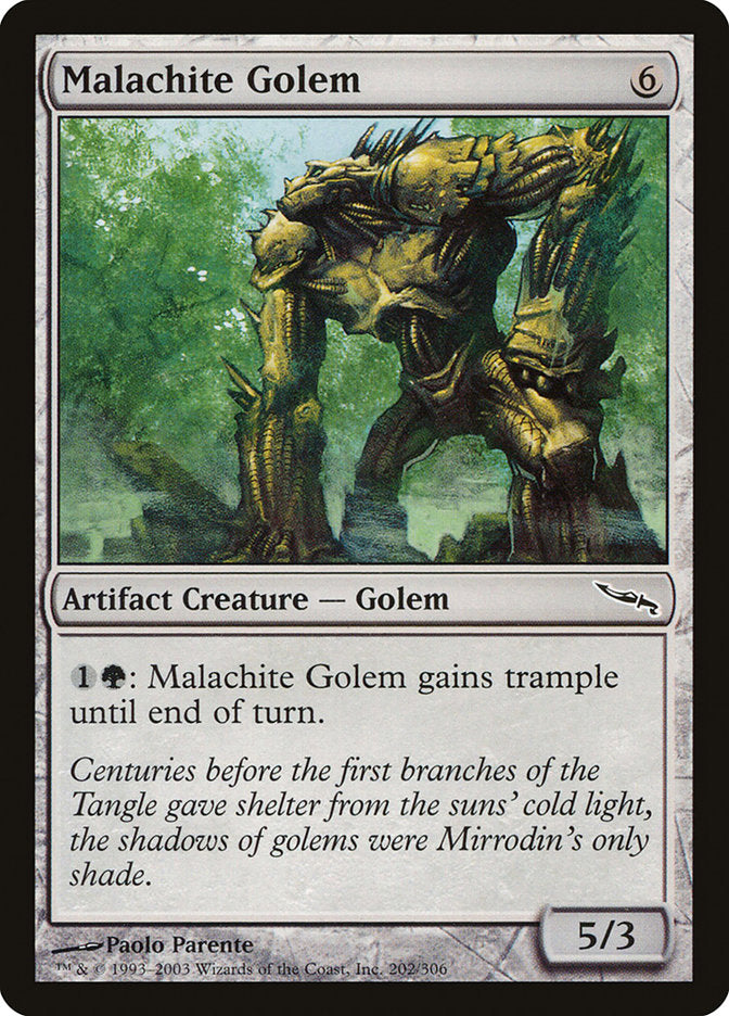 Malachite Golem [Mirrodin] | Tables and Towers