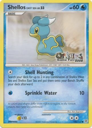 Shellos East Sea (106/132) (Origins Game Fair 2008) [Nintendo: Black Star Promos] | Tables and Towers