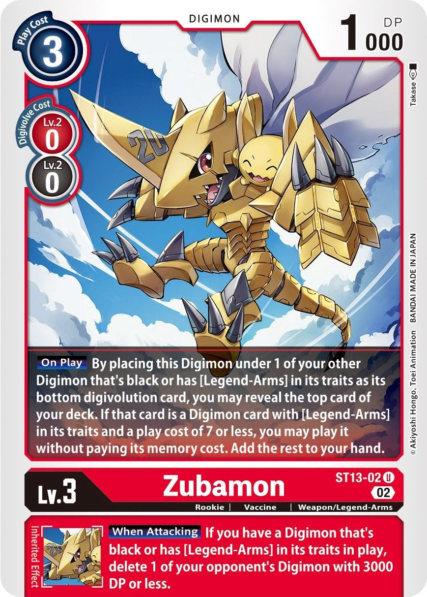 Zubamon [ST13-02] [Starter Deck: Ragnaloardmon] | Tables and Towers