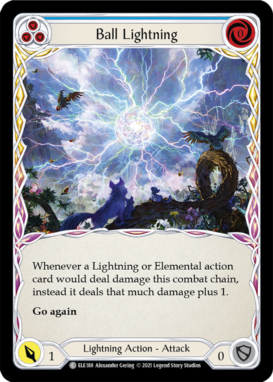 Ball Lightning (Blue) [ELE188] (Tales of Aria)  1st Edition Rainbow Foil | Tables and Towers