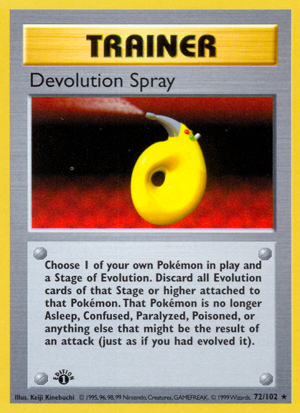 Devolution Spray (72/102) (Shadowless) [Base Set 1st Edition] | Tables and Towers