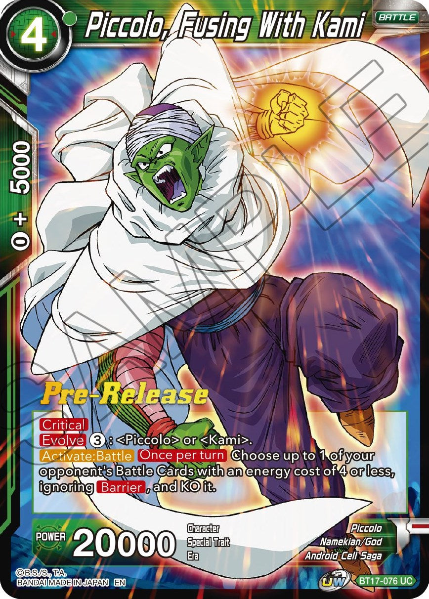 Piccolo, Fusing With Kami (BT17-076) [Ultimate Squad Prerelease Promos] | Tables and Towers