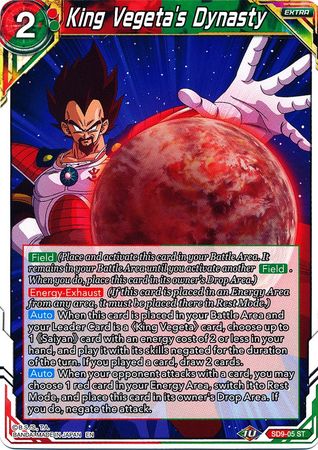 King Vegeta's Dynasty (SD9-05) [Assault of the Saiyans] | Tables and Towers