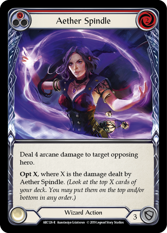 Aether Spindle (Red) [ARC126-R] (Arcane Rising)  1st Edition Normal | Tables and Towers