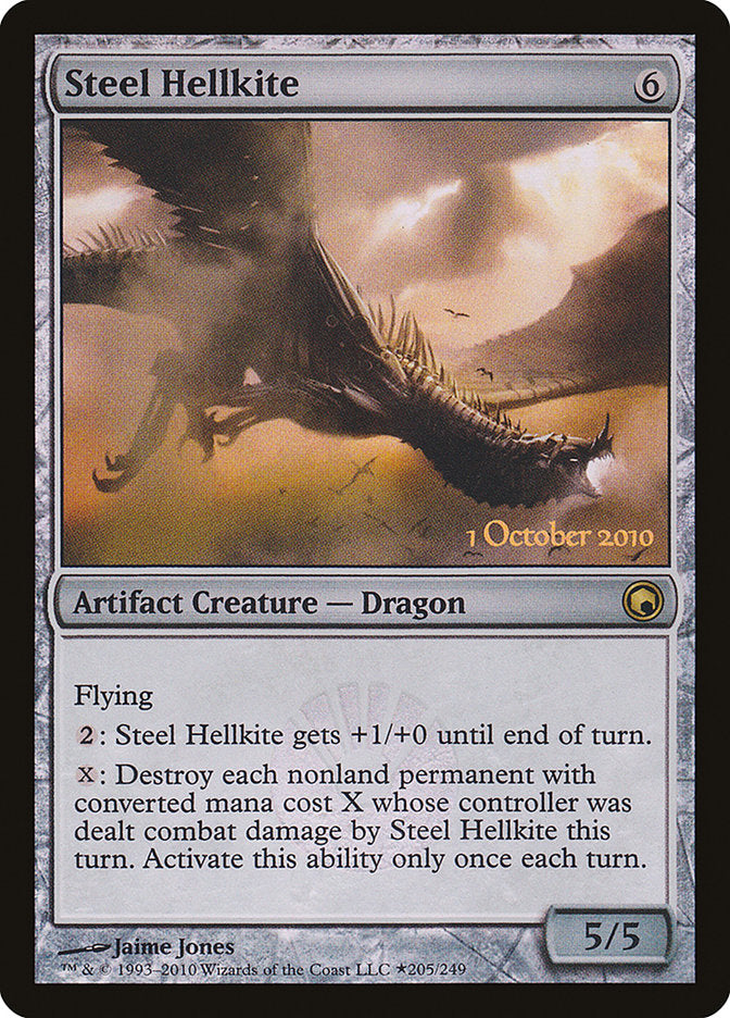 Steel Hellkite [Scars of Mirrodin Prerelease Promos] | Tables and Towers