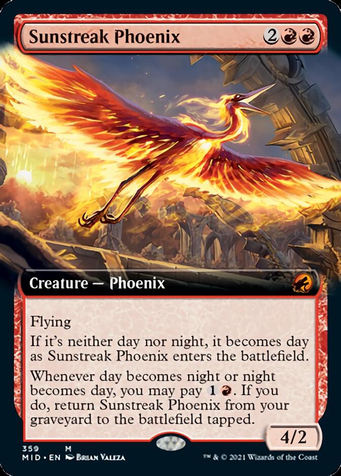 Sunstreak Phoenix (Extended Art) [Innistrad: Midnight Hunt] | Tables and Towers