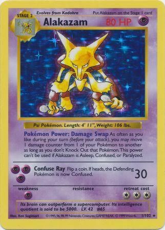 Alakazam (1/102) [Base Set Shadowless Unlimited] | Tables and Towers