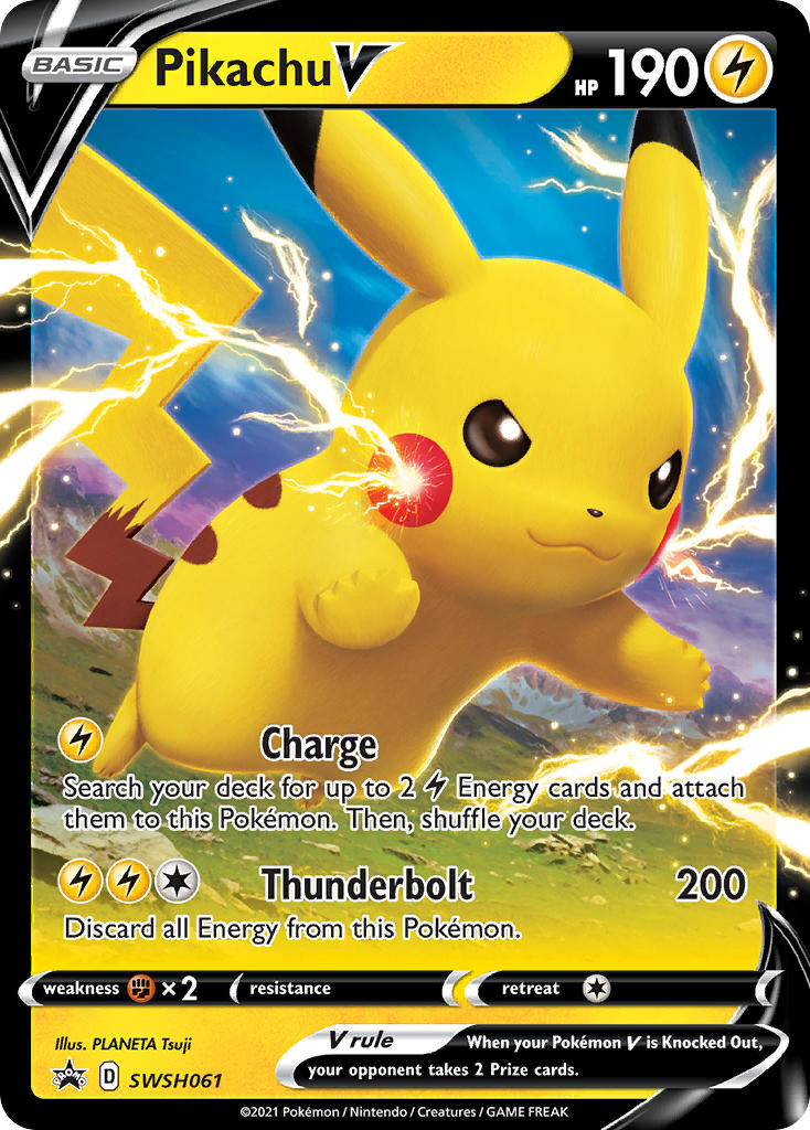 Pikachu V (SWSH061) (Jumbo Card) [Sword & Shield: Black Star Promos] | Tables and Towers