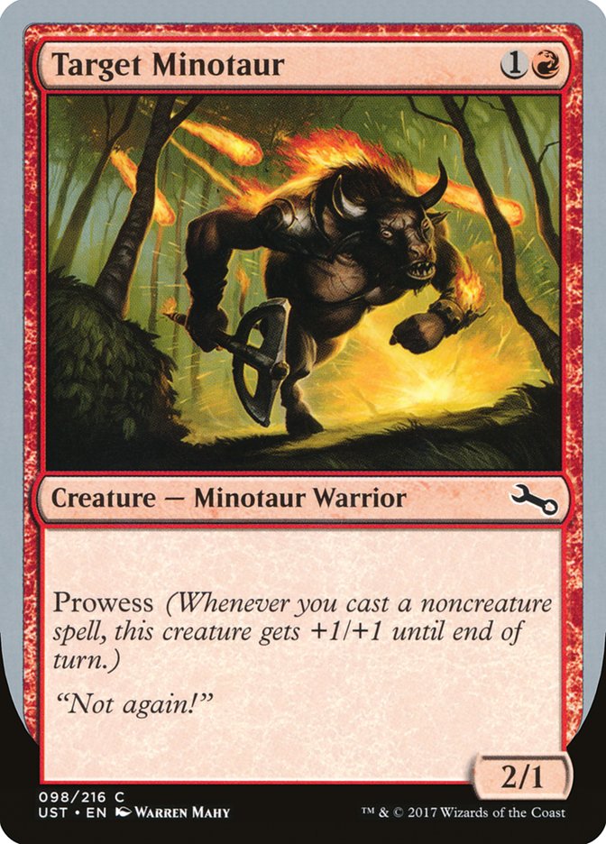 Target Minotaur (Fire Art) [Unstable] | Tables and Towers