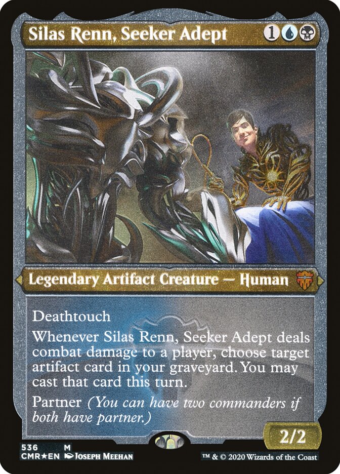 Silas Renn, Seeker Adept (Etched) [Commander Legends] | Tables and Towers