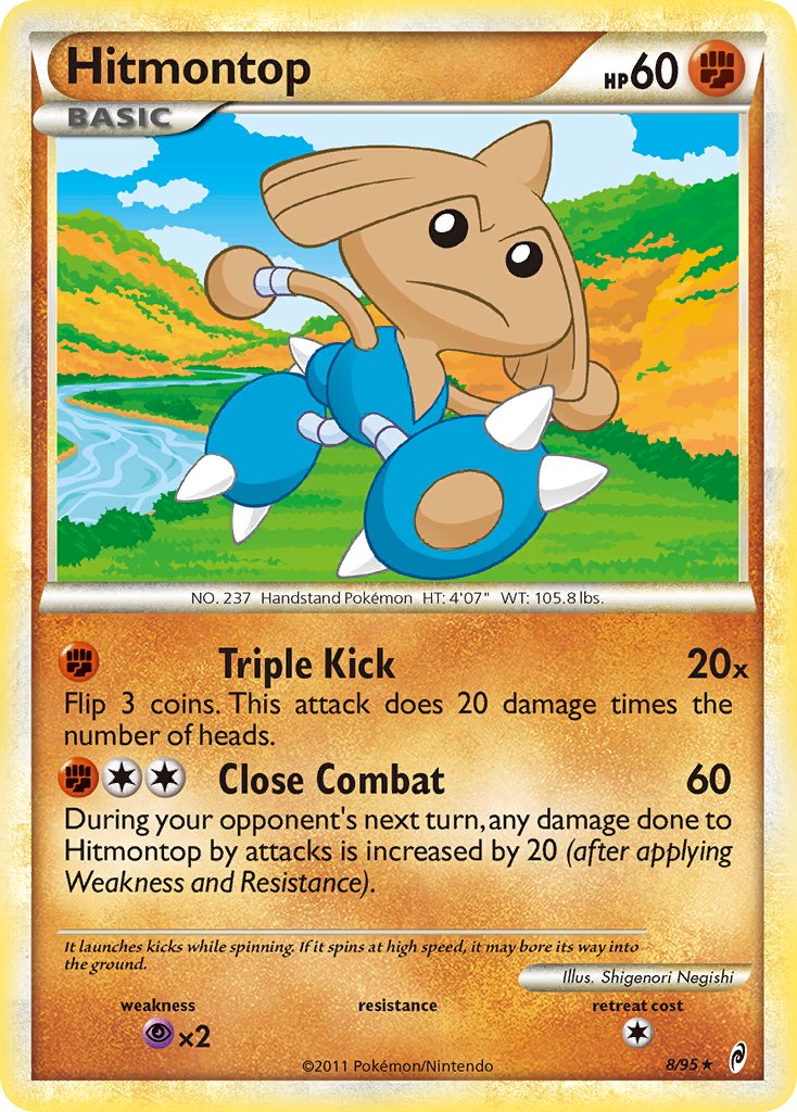 Hitmontop (8/95) (Theme Deck Exclusive) [HeartGold & SoulSilver: Call of Legends] | Tables and Towers