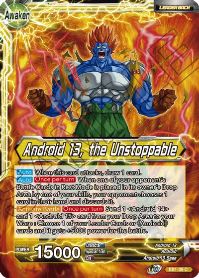 Android 13, Android 14, & Android 15 // Android 13, the Unstoppable (EB1-38) [Battle Evolution Booster] | Tables and Towers