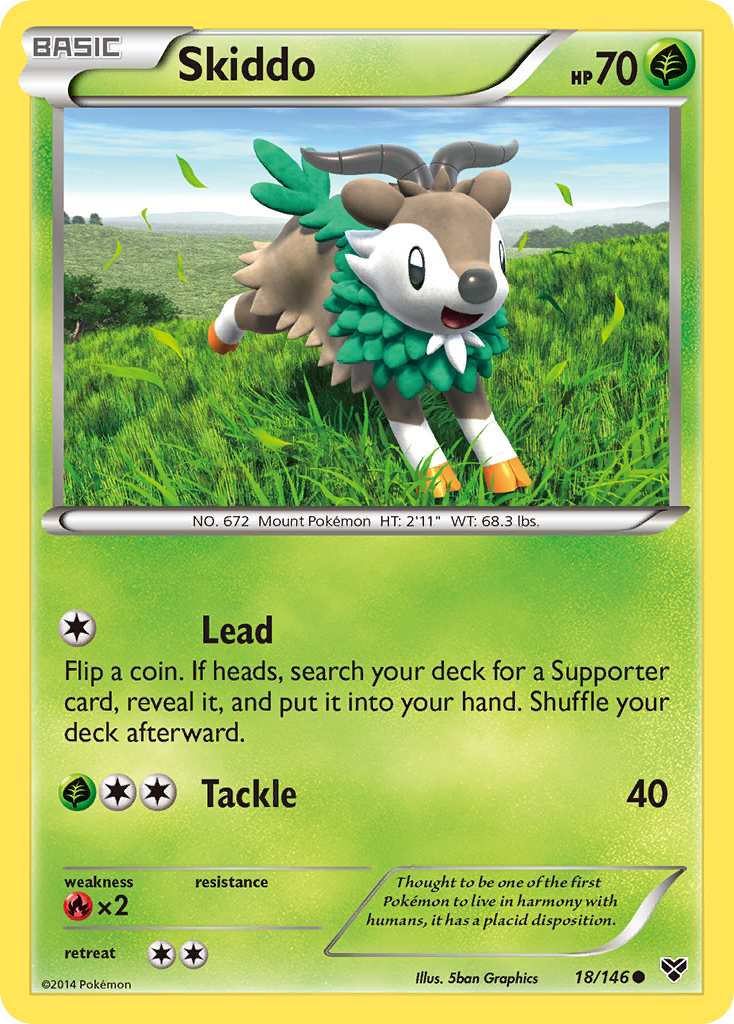 Skiddo (18/146) [XY: Base Set] | Tables and Towers